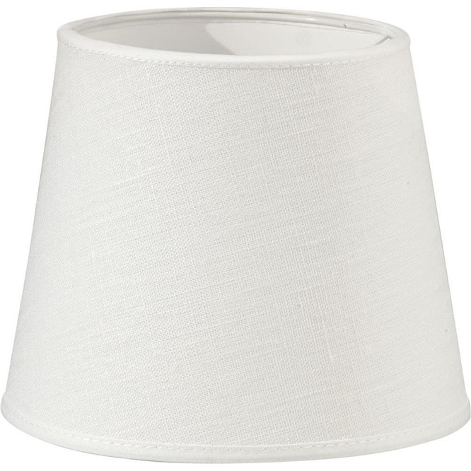 Klasyczny lniany abażur Mia złamana biel 24cm